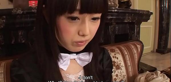  Japanese maid, Machiko Ono masturbates for a VIP client, uncensored